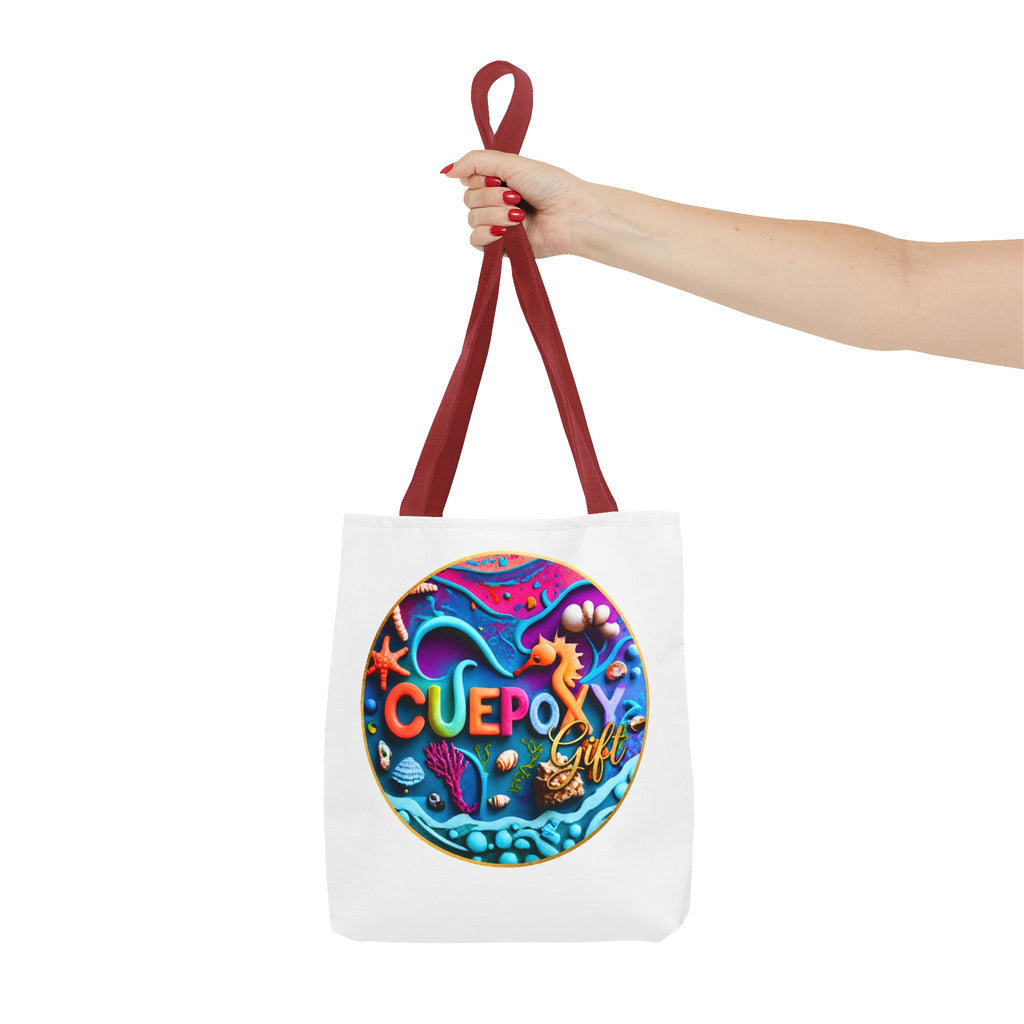 Ocean Art All-Over Print Tote Bag – CuepoxyGift Beach Design | 3 Sizes