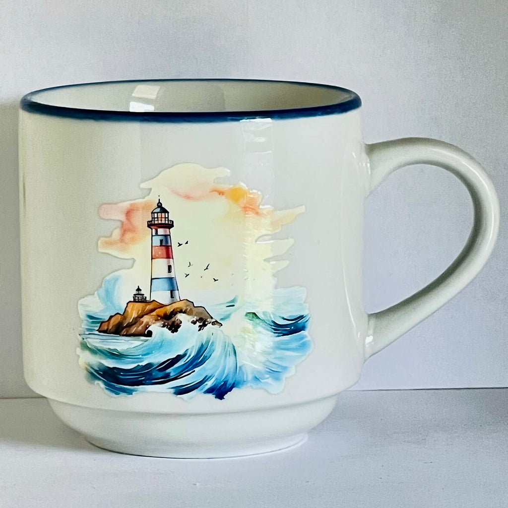 Taza Ceramica 11 oz stickers - Faro del Horizonte