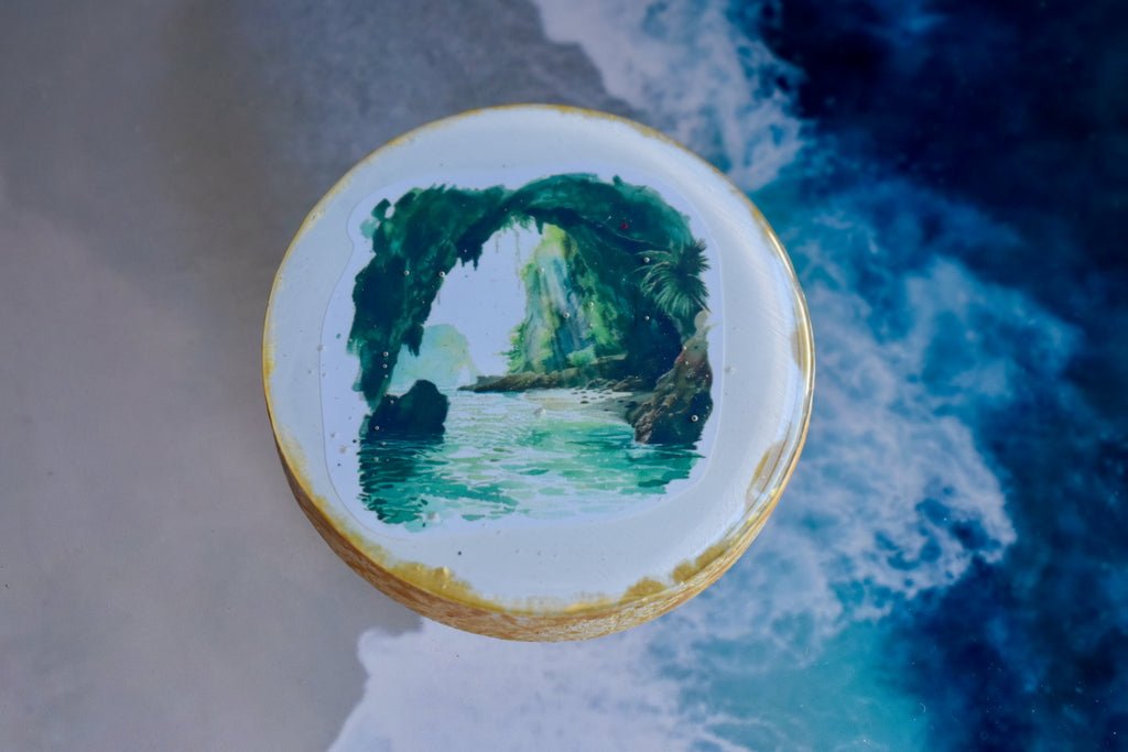 Abridor Magnético Artesanal Cuepoxy –Tunel Verde
