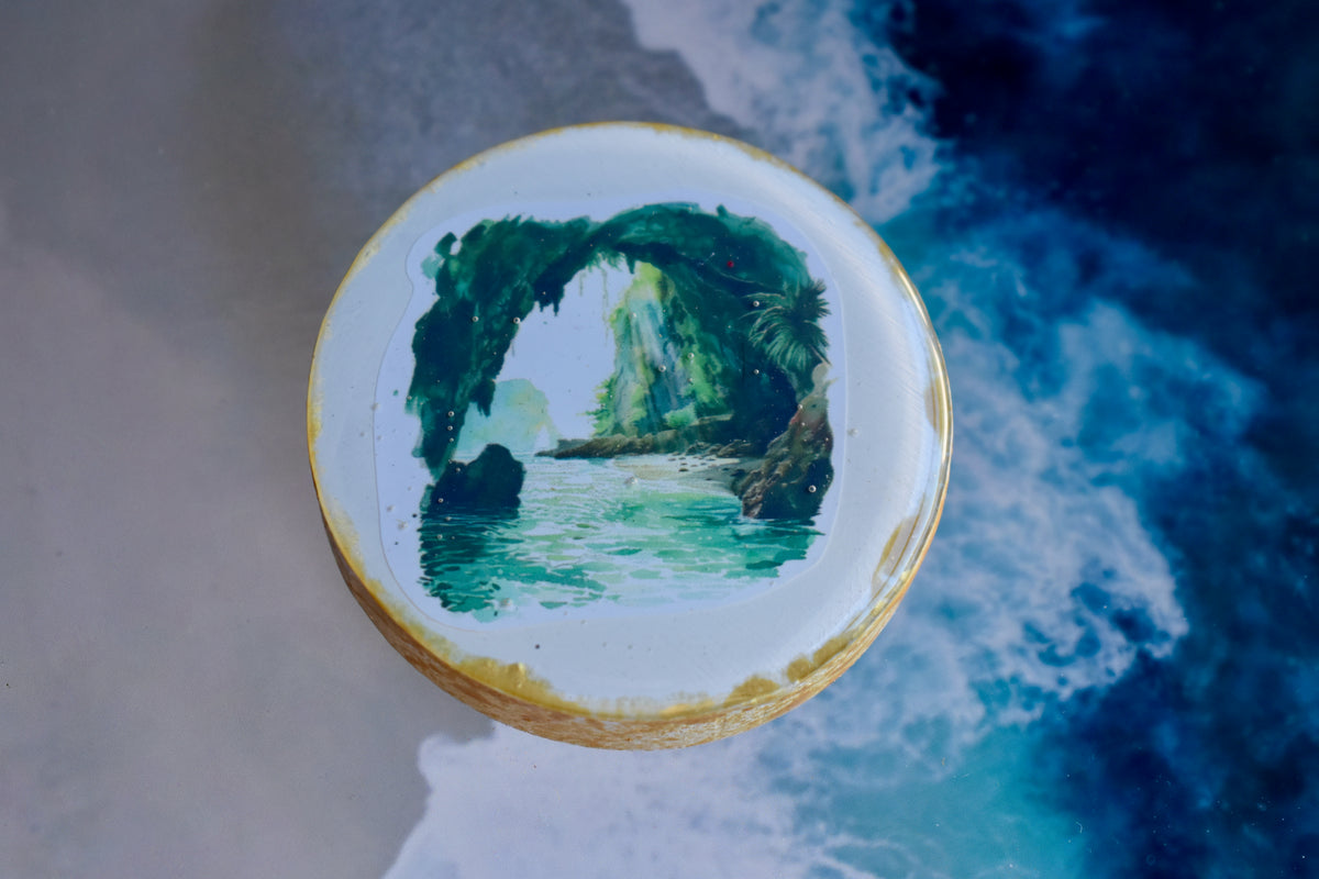 Abridor Magnético Artesanal Cuepoxy –Tunel Verde