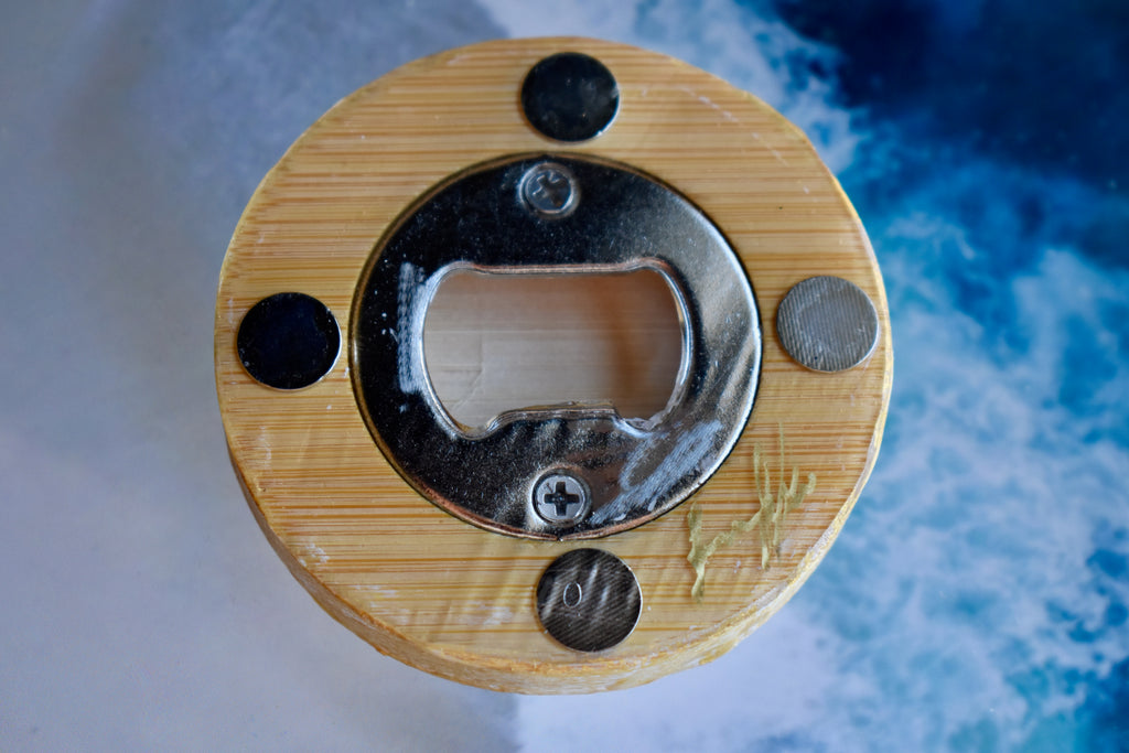 Cuepoxy Handmade Magnetic Bottle Opener – Sea Coconut