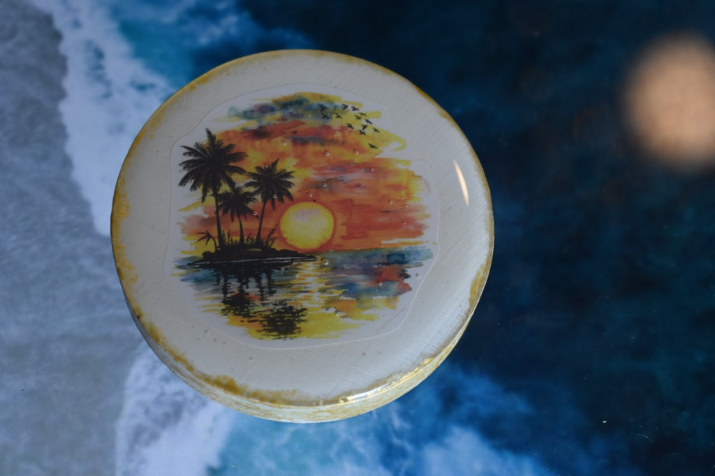 Abridor Magnético Artesanal Cuepoxy –Atardecer del Paraiso