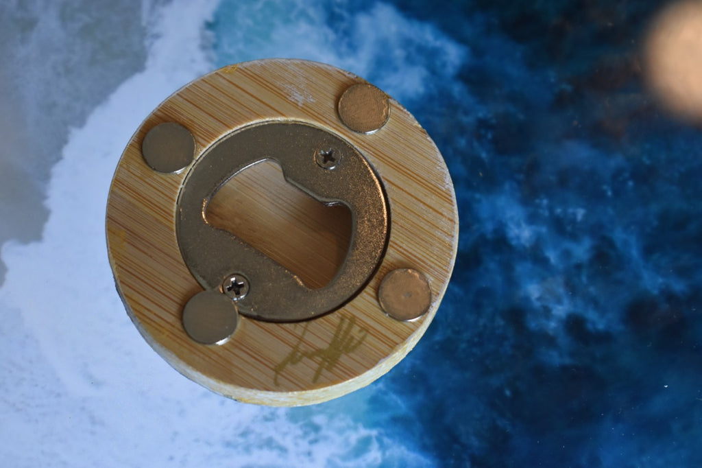 Handmade Magnetic Bottle Opener Cuepoxy – Coral Fan